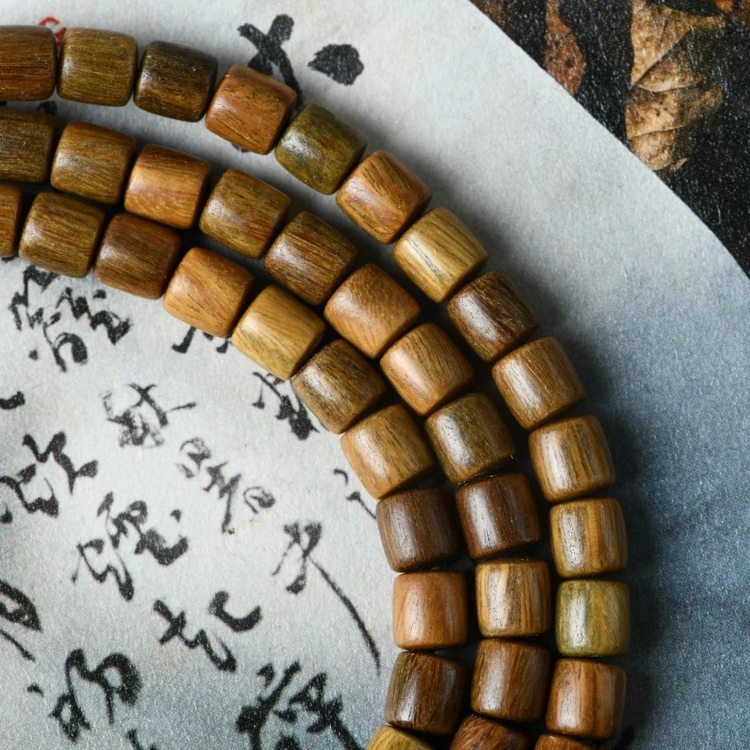 Zen-Inspired Handcrafted Green Sandalwood Bracelet