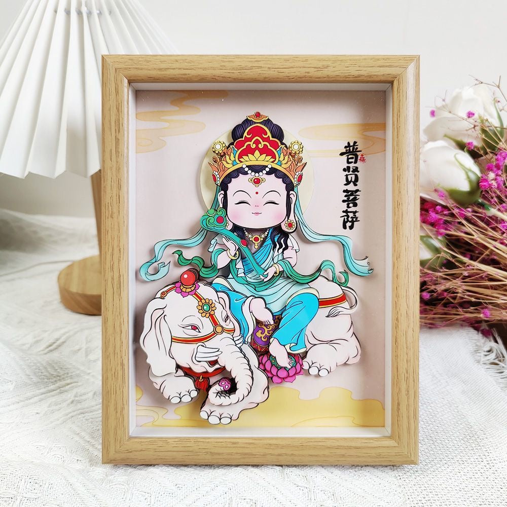 Samantabhadra Bodhisattva Three-Dimensional Furniture Ornament