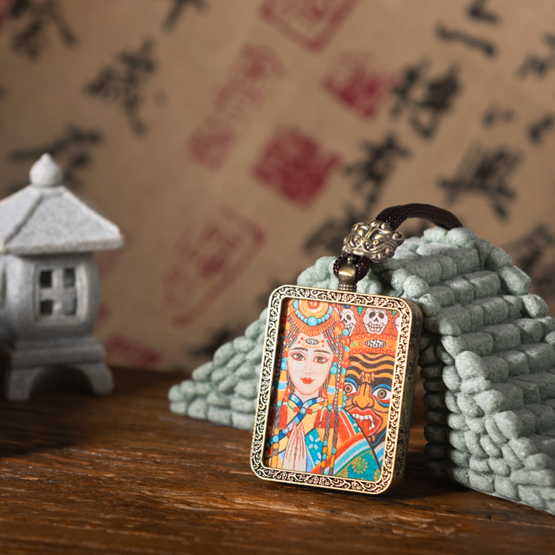 The Past and Present Thangka Pendant