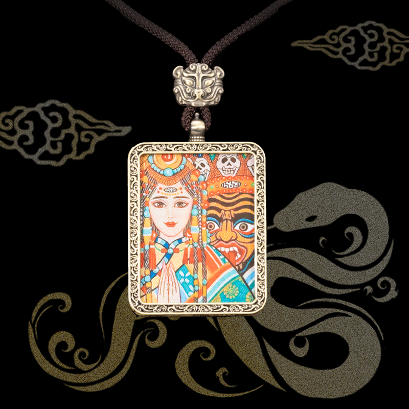 The Past and Present Thangka Pendant