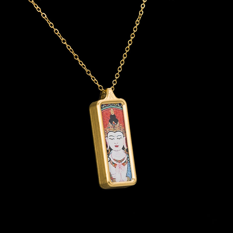 Four-Armed Avalokiteśvara Thangka Pendant