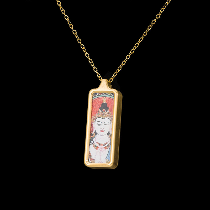 Four-Armed Avalokiteśvara Thangka Pendant
