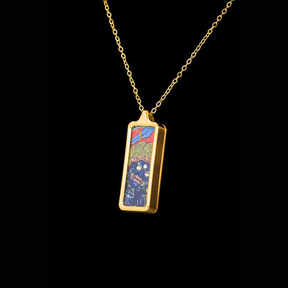 Patron Buddha Acala Tangka Pendant