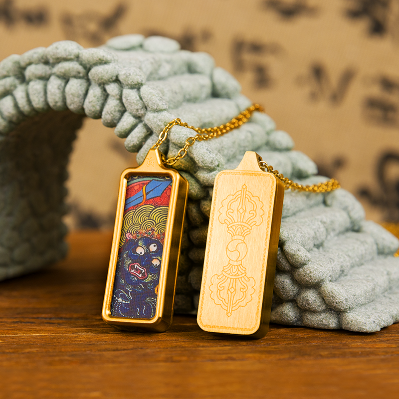 Patron Buddha Acala Tangka Pendant