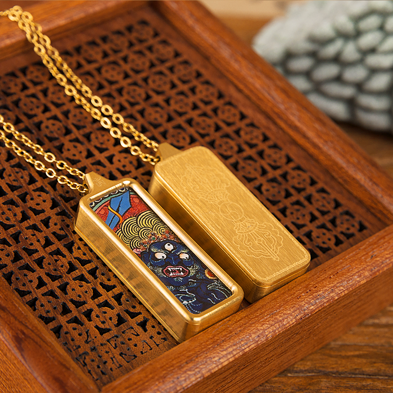 Patron Buddha Acala Tangka Pendant