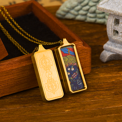 Patron Buddha Acala Tangka Pendant
