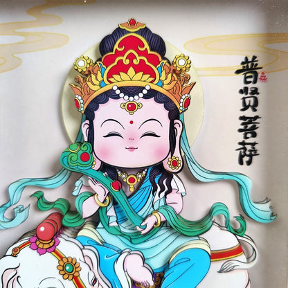Samantabhadra Bodhisattva Three-Dimensional Furniture Ornament