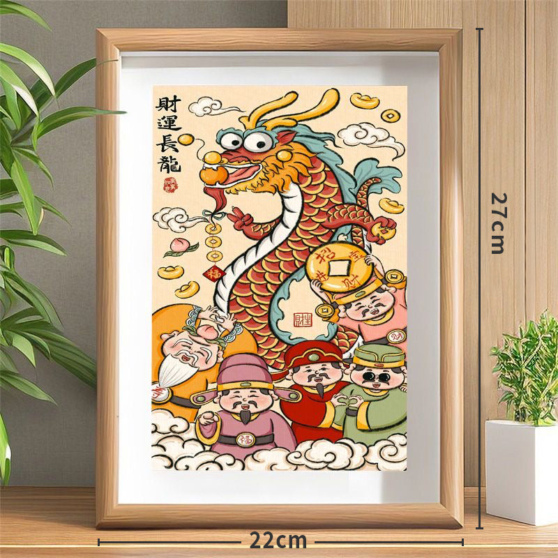 Wealth and Prosperity Dragon with Ruyi