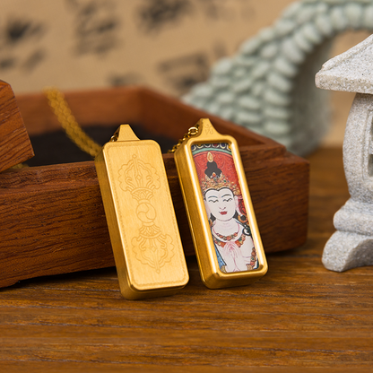 Four-Armed Avalokiteśvara Thangka Pendant