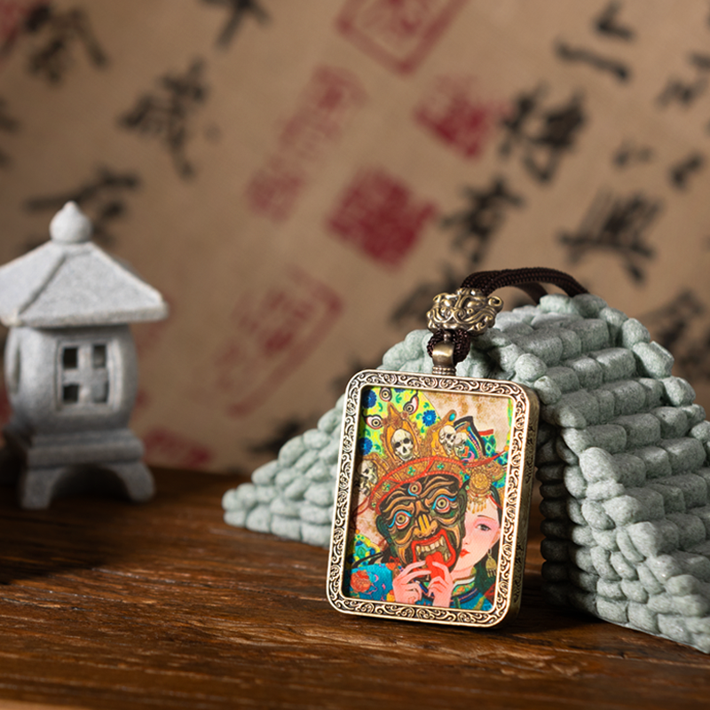 The Past and Present Thangka Pendant