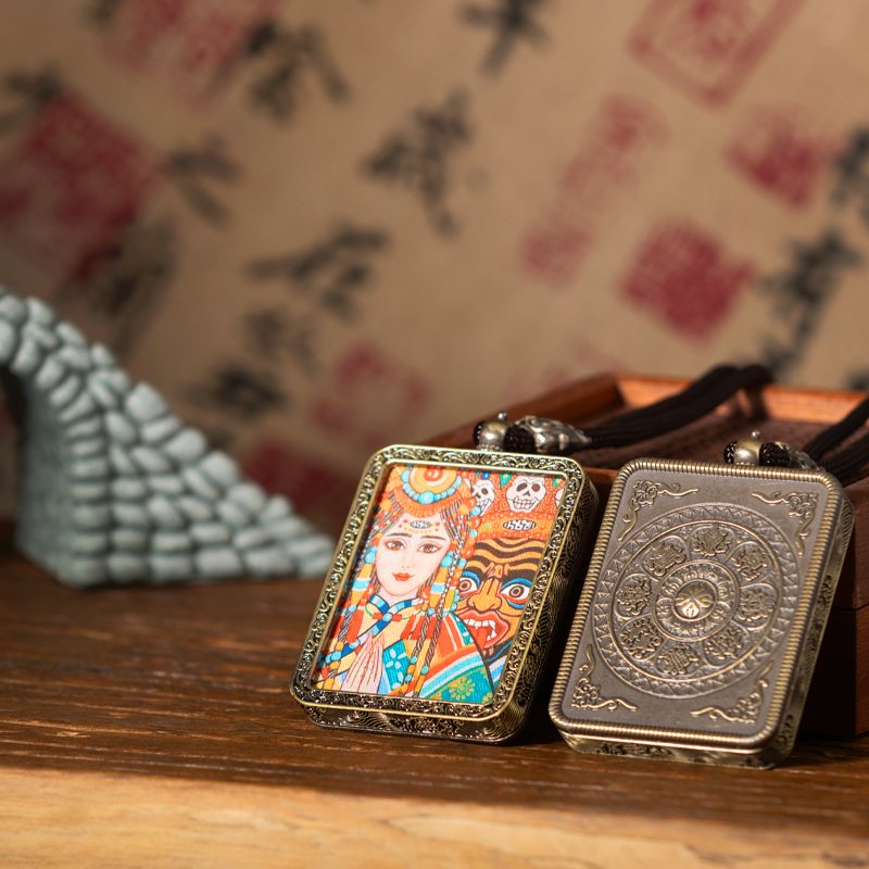 The Past and Present Thangka Pendant