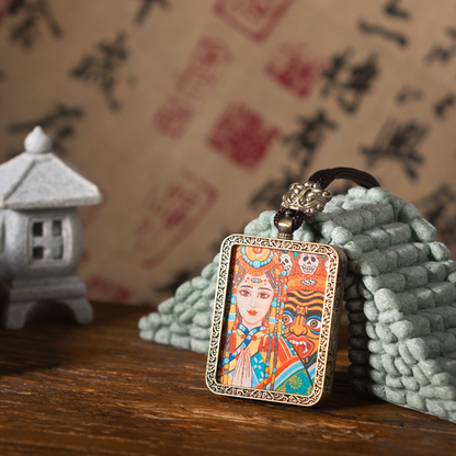 The Past and Present Thangka Pendant