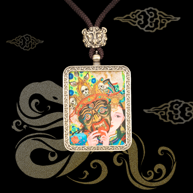 The Past and Present Thangka Pendant