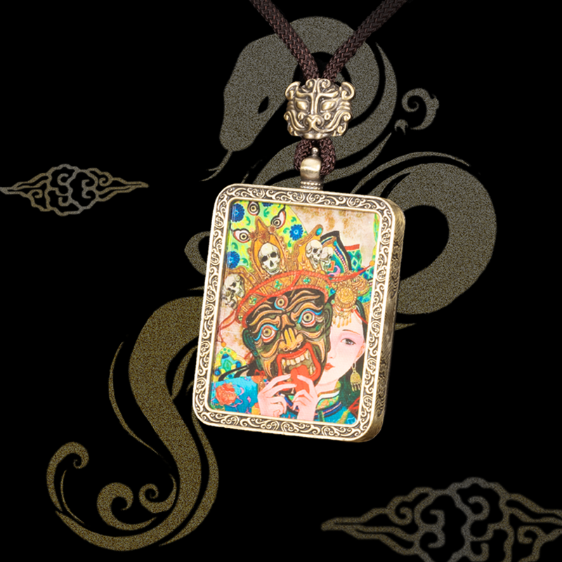 The Past and Present Thangka Pendant