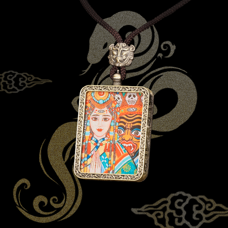 The Past and Present Thangka Pendant