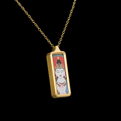 Four-Armed Avalokiteśvara Thangka Pendant