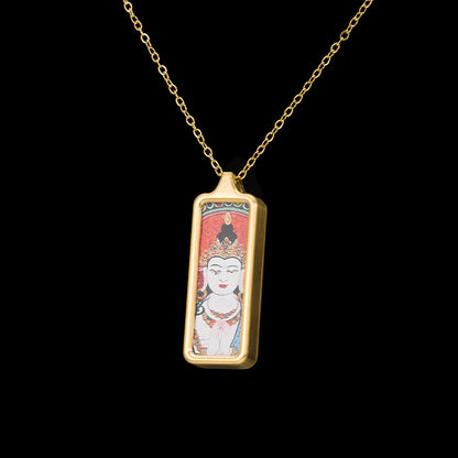 Four-Armed Avalokiteśvara Thangka Pendant